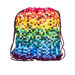 Worek szkolny na buty / strój gimnastyczny Happy Color Pixi - kolorowa kratka