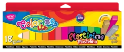 Plastelina kwadratowa COLORINO 18 kolorów (w tym złoty, srebrny oraz 1 neon)