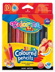 Kredki ołówkowe trójkątne mini COLORINO Kids Jumbo - 10 kolorów