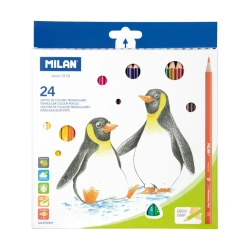 Kredki ołówkowe trójkątne MILAN - 24 kolory