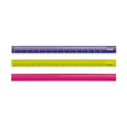 Linijka plastikowa kolorowa trójkątna MILAN Acid - 15 cm - różne kolory