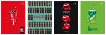 Zeszyt A5 Interdruk Coca-Cola 32-kartkowy w wąskie kolorowe linie - różne wzory okładek