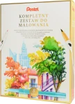 Zestaw artystyczny Pentel Landscape - dwustronne pisaki pędzelkowe + bloczek akwarelowy