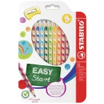 Kredki ołówkowe trójkątne Stabilo EASYcolors dla leworęcznych - 12 kolorów + temperówka