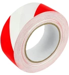 Taśma ostrzegawcza / odgrodzeniowa biało-czerwona jednostronna 48 mm x 50 mb - SAMOPRZYLEPNA