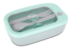Śniadaniówka CoolPack Mil Mint / Grey w zestawie ze sztućcami