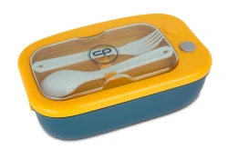 Śniadaniówka CoolPack Mil Blue / Yellow w zestawie ze sztućcami