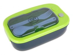 Śniadaniówka CoolPack Mil Grey / Green w zestawie ze sztućcami