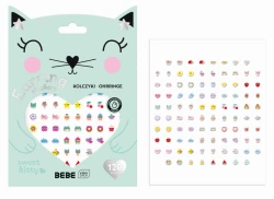 Naklejki na uszy dla dzieci BEBE Friends Sweet Kitty - 120 sztuk