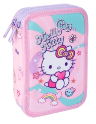Piórnik szkolny z wyposażeniem dwukomorowy CoolPack Jumper 2 Hello Kitty