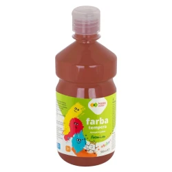 Farba tempera Happy Color 500 ml - ciemno brązowa