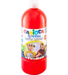 Farba tempera Carioca 1000 ml - czerwona