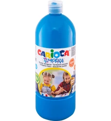 Farba tempera Carioca 1000 ml - błękitna / jasno niebieska