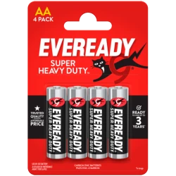 Baterie cynkowo-węglowe Eveready Super Heavy Duty AA - 4 sztuki