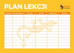 Plan lekcji A5 - naklejka elektrostatyczna - 3 sztuki