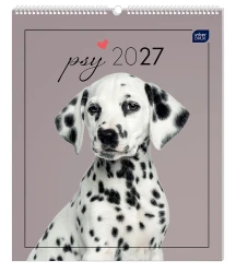 Kalendarz ścienny planszowy 2027 Interdruk - Psy