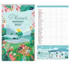 Kalendarz ścienny / Planer rodzinny 12-sto planszowy 2027 Interdruk - Razem