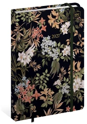 Kalendarz książkowy tygodniowy 2027 Interdruk B6 - Metallic Bloom (1 tydzień - 2 strony)