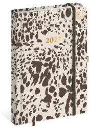 Kalendarz książkowy tygodniowy 2027 Interdruk A5 - Metallic Brown Spots (1 tydzień - 1 strona)