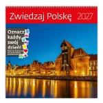 Kalendarz ścienny 12-sto planszowy 2027 narcissus z naklejkami - Zwiedzaj Polskę