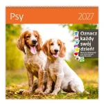 Kalendarz ścienny 12-sto planszowy 2027 narcissus z naklejkami - Psy