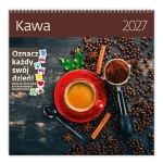 Kalendarz ścienny 12-sto planszowy 2027 narcissus z naklejkami - Kawa