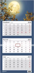 Kalendarz ścienny trójdzielny 2027 narcissus - Księżyc