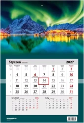 Kalendarz ścienny 2027 narcissus - Zorza polarna