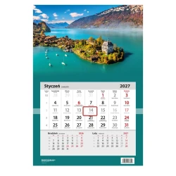Kalendarz ścienny 2027 narcissus - Jezioro Brienz, Szwajcaria