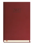 Kalendarz książkowy dzienny 2027 Michalczyk i Prokop A5 - bordowy (1 dzień - 1 strona)