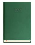 Kalendarz książkowy dzienny 2027 Michalczyk i Prokop A5 - ciemno zielony (1 dzień - 1 strona)