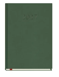 Kalendarz książkowy tygodniowy 2027 Michalczyk i Prokop A5 - zielony (1 tydzień - 2 strony)