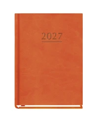 Kalendarz książkowy tygodniowy 2027 Michalczyk i Prokop A6 - pomarańczowy (1 tydzień - 2 strony)