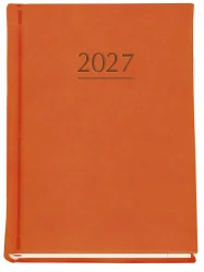 Kalendarz książkowy tygodniowy 2027 Michalczyk i Prokop B6 - pomarańczowy (1 tydzień - 2 strony)