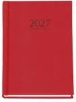 Kalendarz książkowy tygodniowy 2027 Michalczyk i Prokop B6 - czerwony (1 tydzień - 2 strony)
