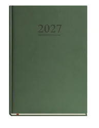 Kalendarz książkowy tygodniowy 2027 Michalczyk i Prokop A4 - zielony (1 tydzień - 1 strona)