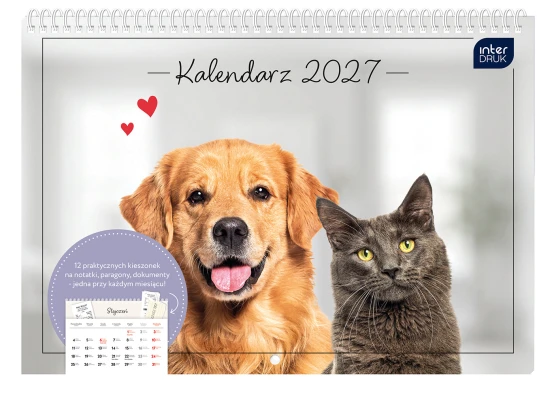Kalendarz z kieszonka 250x175 Zwierzaki 5902277397478.jpg