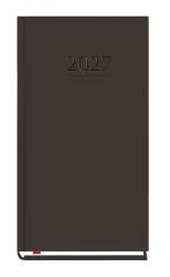 Kalendarz książkowy tygodniowy kieszonkowy 2027 Michalczyk i Prokop 9x16,5 cm - czarny (1 tydzień - 2 strony)