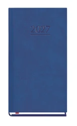 Kalendarz książkowy tygodniowy kieszonkowy 2027 Michalczyk i Prokop 9x16,5 cm - niebieski (1 tydzień - 2 strony)