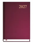 Kalendarz książkowy dzienny 2027 Michalczyk i Prokop A5 - bordowy (1 dzień - 1 strona)