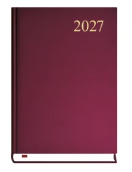 Kalendarz książkowy dzienny 2027 Michalczyk i Prokop A5 - bordowy (1 dzień - 1 strona)