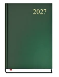 Kalendarz książkowy dzienny 2027 Michalczyk i Prokop A5 - ciemno zielony (1 dzień - 1 strona)