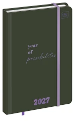 Kalendarz książkowy tygodniowy 2027 Interdruk A6 - Metallic Possibilities (1 tydzień - 2 strony)