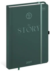 Kalendarz książkowy tygodniowy 2027 Interdruk A5 - Hybrid Story (1 tydzień - 2 strony)