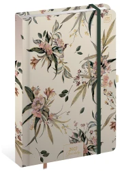 Kalendarz książkowy tygodniowy 2027 Interdruk B5 - Metallic Blossom Daily (1 tydzień - 1 strona)