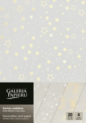 Karton ozdobny Galeria Papieru A4 - 20 arkuszy - blask gwiazd