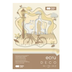 Blok kreatywny Happy Color Deco Ecru A4 - tonacja kremowa