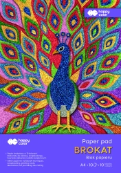 Blok papierów brokatowych Happy Color A4 - różne kolory