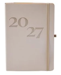 Kalendarz książkowy tygodniowy 2027 ANTRA A5 - złoty (1 tydzień - 1 strona)