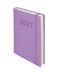 Kalendarz książkowy dzienny 2027 ANTRA Colorfix A5 - liliowy (1 dzień - 1 strona)
